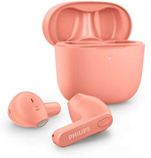 Philips Auricolari Wireless TAT2236PK/00, Custodia di Ricarica Sottile, Resistenti all'Acqua, Bluetooth, 18 ore di Riproduzione, Microfono integrato, Design Ergonomico, Colore Rosa