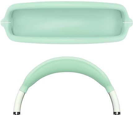 GEEKRIA , copricapo in silicone compatibile con AirPods Max,protezione per cuscino per la testa,parti di riparazione di ricambio,copertura antisudore,facile installazione fai da te(verde fluorescente)