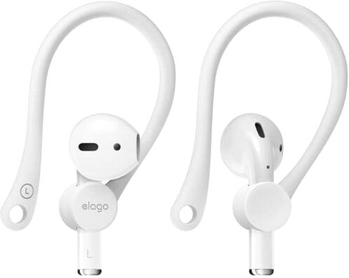 elago Ganci per le orecchie compatibili con AirPods 3, compatibili con AirPods Pro, compatibili con AirPods 2, 1, perfetti per attività all'aperto, comfort di lunga durata (bianco)