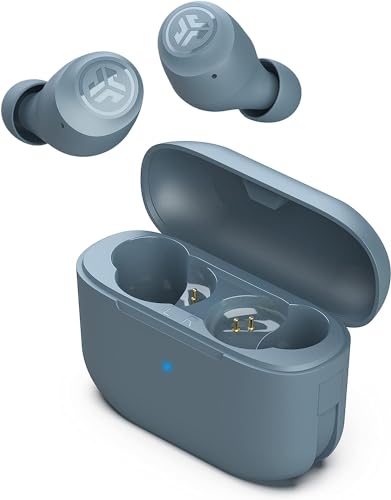 JLab Go Air Pop Cuffie Bluetooth In Ear Piccole, Auricolari Senza Fili, 32H+ di Autonomia, IPX4 True Wireless Earbuds con Suono Personalizzabile EQ3, Custodia Ricarica, Grigio