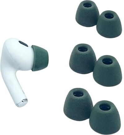 Comply 3 paia di tappi per le orecchie TrueGrip per Airpods Pro Gen 1 & 2, Pine, diverse misure