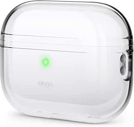 elago Cover Trasparente Compatibile con Apple AirPods Pro 2a Generazione Custodia (2022) Custodia Protettiva, Antiurto, Nastro Gel Incluso, Ricarica Wireless, Ingiallimento Ridotto (Trasparente)