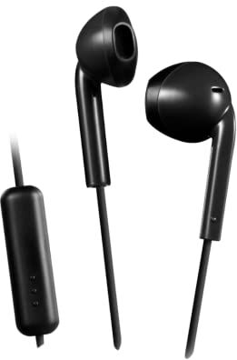 JVC HA-F17M-W-U Cuffie auricolari In-ear, a prova di sudore (IPX2), Microfono e telecomando a un pulsante integrati, cavo di 1m colorato con spinotto sottile, Nero