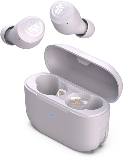 JLab Go Air Pop Cuffie Bluetooth, Auricolari Bluetooth, Cuffie Wireless, Suono Personalizzabile EQ3, Cuffiette Bluetooth Sport Piccole In Ear, 32H+ Cuffie Senza Fili, Case di Ricarica, Lilla