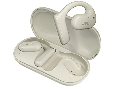 JVC Nearphones, Auricolari True Wireless,Design Open Ear,Cancellazione del Rumore per chiamate cristalline,Water Proof (IPX4), Bluetooth 5.1, HA-NP35T-W (Bianco),unica