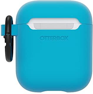 OtterBox Custodia  Soft Touch per AirPods (1ª gen 2016 / 2ª gen 2019), soffice al tatto, antishock, graffi e cadute, ultra sottile con moschettone, Blu