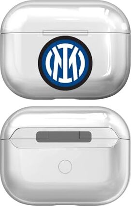 Head Case Designs Licenza Ufficiale Inter Milan Semplice Logos Trasparente Dura Cristallina Compatibile con Apple AirPods PRO 2 Charging Case