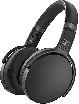 Sennheiser Cuffie wireless Bluetooth 5.0 Hd 450Bt con cancellazione attiva del rumore Durata della batteria di 30 ore, ricarica rapida USB C, pulsante assistente virtuale, pieghevole, nero