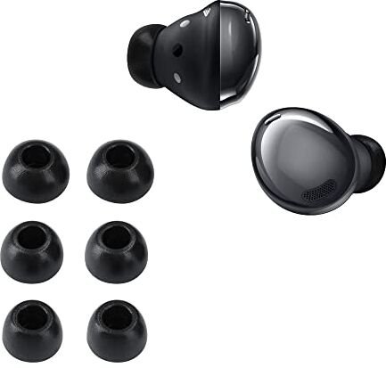 kwmobile 6x Auricolari di ricambio compatibile con Samsung Galaxy Buds 2 Pro Gommini sostitutivi in Silicone 3 Misure nero