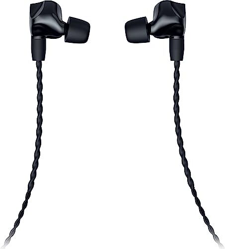 Razer Moray In-ear monitor ergonomico per streammare tutto il giorno (Design acustico ibrido a doppio driver, Forma ergonomica a basso profilo, Isolamento passivo dal rumore avanzato) Negro