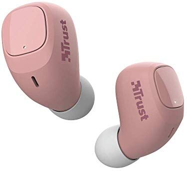 Trust Mobile Nika Compact Cuffie Bluetooth In-Ear Auricolari Senza Fili, Microfono Integrato, 18 Ore di Riproduzione Mentre si è in Giro, Rose