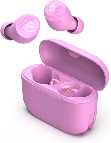 JLab Go Air Pop Cuffie Bluetooth In Ear Piccole, Auricolari Senza Fili, 32H+ di Autonomia, IPX4 True Wireless Earbuds con Suono Personalizzabile EQ3, Custodia Ricarica, Rosa