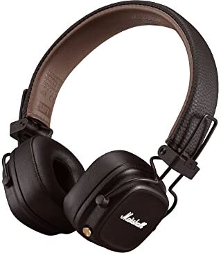 Marshall Major IV Cuffie On-Ear Bluetooth Pieghevole, Auricolari, Wireless, 20 ore riproduzione, Marrone