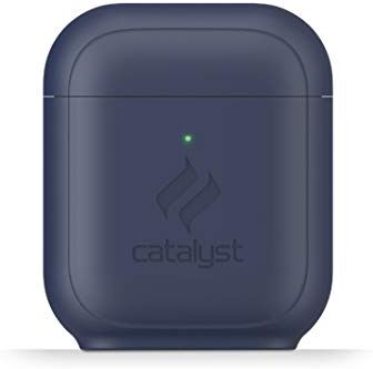 Catalyst Custodia Standing per AirPods 1 & 2 da  Custodia in silicone Premium per AirPods, Luce di ricarica visibile, finitura extra aderente, Compatibile con la ricarica wireless Blu notte