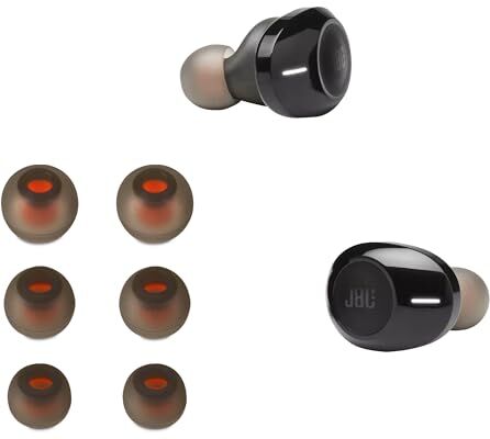 kwmobile 6x Auricolari di ricambio compatibile con JBL Tune 120TWS / T125TWS Gommini sostitutivi in Silicone 3 Misure grigio chiaro