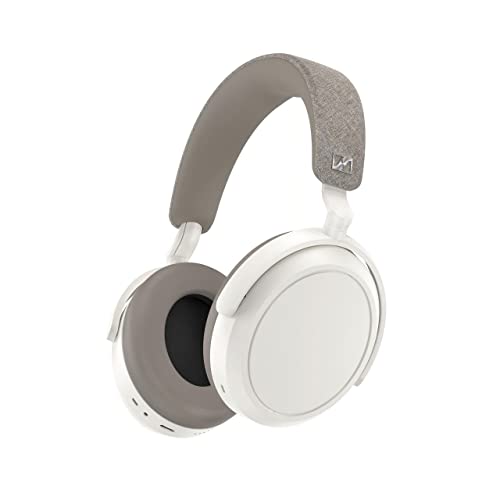 Sennheiser Cuffie  MOMENTUM 4 Wireless: Bluetooth per telefonate cristalline,cancellazione adattiva del rumore, 60 h autonomia, suono personalizzabile e design pieghevole leggero, bianco, Over Ear