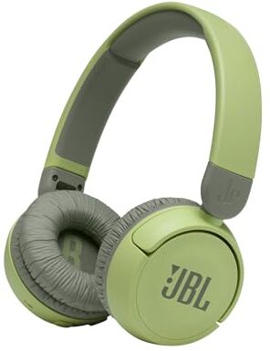 JBL JR310BT Cuffie Wireless per Bambini con Limitatore di Volume e Bluetooth, Cuffie On Ear Senza Fili con Microfono, Pieghevoli, Leggere e Comode, fino a 30h di Autonomia, Verde