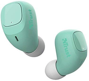 Trust Mobile Nika Compact Cuffie Bluetooth In-Ear Auricolari Senza Fili, Microfono Integrato, 18 Ore di Riproduzione Mentre si è in Giro, Turchese