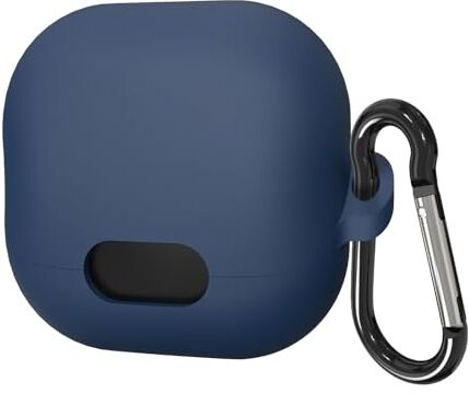 GEEKRIA Custodia in Silicone Compatibile con Soundcore di Anker Liberty 4 NC True Wireless Auricolari, Custodia Protettiva per Auricolari con Gancio Portachiavi, Porta di Ricarica Accessibile (Blu)