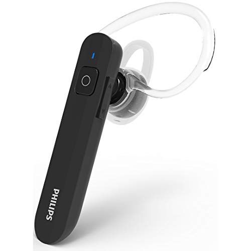 Philips SHB1603/10 Auricolari Bluetooth mono per telefonare senza fili, in gel morbido, colore: Nero