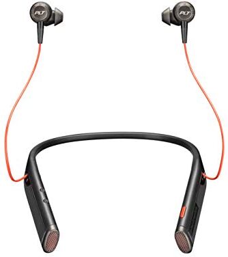 Plantronics Cuffie stereo Bluetooth "Voyager 6200 UC", con porta USB-A, archetto per il collo, disattivazione dinamica del rumore, colore: Nero