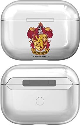 Head Case Designs Licenza Ufficiale Harry Potter Gryffindor Stemmi E Scudi Trasparente Dura Cristallina Compatibile con Apple AirPods PRO Charging Case