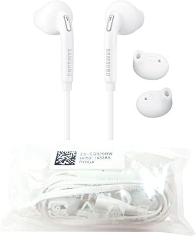 Samsung EG920 Auricolari Originali in-Ear Galaxy S6 Edge SM-G925F (Tappi per Le Orecchie, Spina da 3,5 mm, Suono Stereo), Bianco