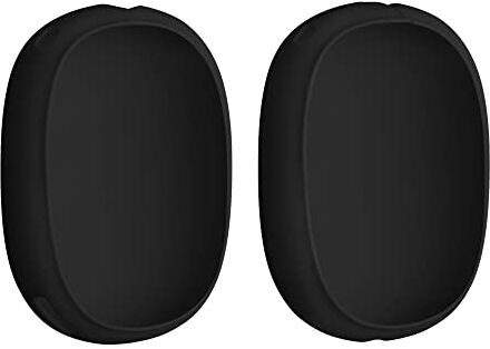 kwmobile 2x Protezione Cuffie Compatibile con Apple AirPods Max Copricuffie Padiglione Auricolare Silicone TPU Antigraffio nero