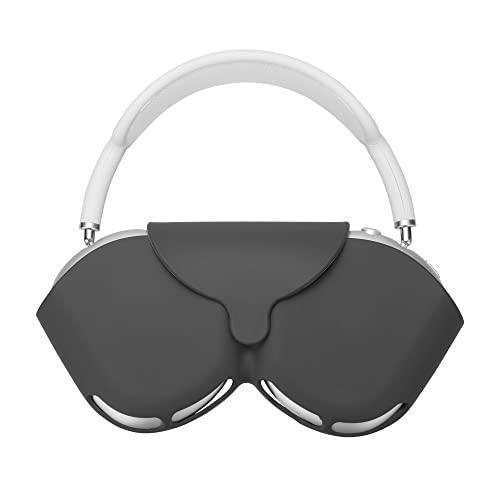 kwmobile Custodia Cuffie Over Ear Compatibile con Apple Airpods Max Porta Cuffie Silicone Cover Auricolari Over Ear nero