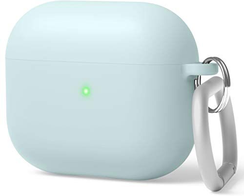 elago Custodia Liquid Hybrid con Portachiavi Compatibile con AirPods 3 Cover, Protezione con Struttura a Triplo Strato (Menta Verde)