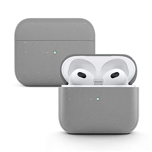 Woodcessories AirPods 3 Custodia sostenibile Compatibile con Cover AirPods 3, AirPods 3 Bio Case Antibatterico (Grigio)