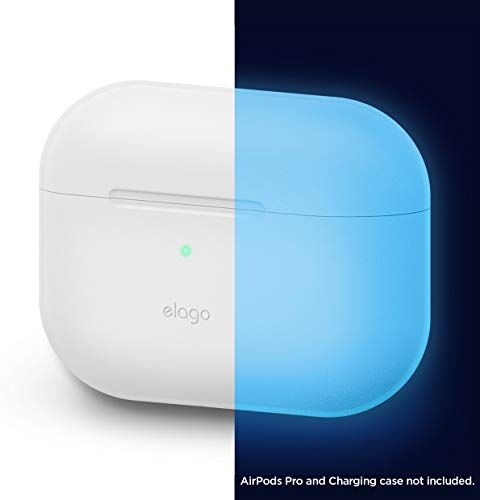 elago Originale Custodia Silicone Compatìbile con AirPods PRO (2019) 360° Protezione Completa del Corpo, Premium Silicone [Adatta Comprovata] (Nightglow Blu)