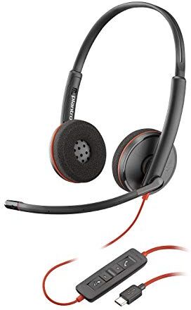 Plantronics Blackwire 3200 Cuffie stereo con cavo UC con connettività USB-C