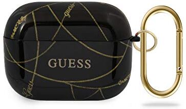 GUESS GUACAPTPUCHBK Gold Chain Collection Custodia per AirPods Pro, colore: Nero