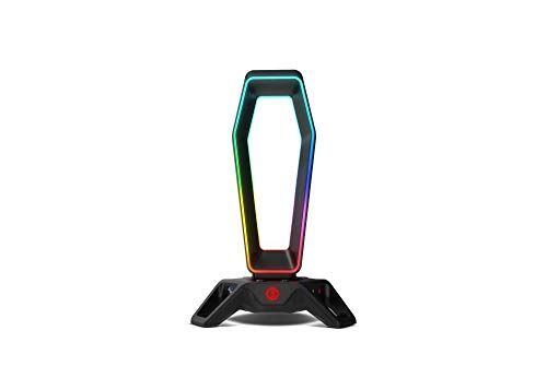 OZONE GAMING GEAR Supporto per cuffie Gaming Ozone Portal Accessorio Setup Gaming Suono 7.1, RGB, USB 3.0, Nero, taglia unica