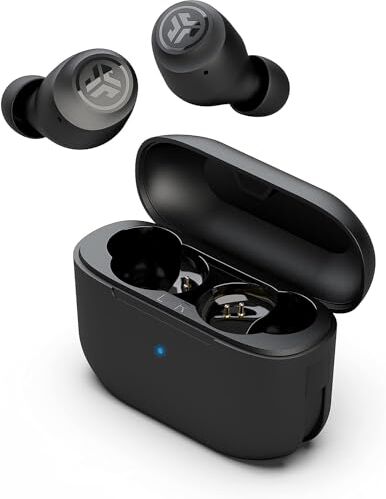 JLab Go Air Pop Cuffie Bluetooth In Ear Piccole, Auricolari Senza Fili, 32H+ di Autonomia, IPX4 True Wireless Earbuds con Suono Personalizzabile EQ3, Custodia Ricarica, Nero