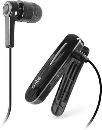 SBS Auricolare Bluetooth In-ear con Tecnologia Multipoint per Collegare 2 Dispositivi Contemporaneamente, Tempo Chiamata Fino a 6 Ore, Tasti di Risposta/Fine Chiamata e di Controllo Volume