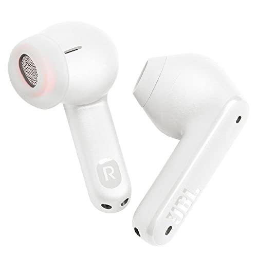 JBL Tune Flex TWS Auricolari In Ear True Wireless Bluetooth, con Cancellazione Attiva del Rumore, Bassi Potenti, Impermeabili IPX4, 8+24 Ore di Autonomia Combinata, Custodia di Ricarica, Bianco