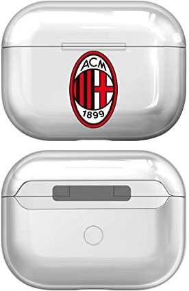 Head Case Designs Licenza Ufficiale AC Milan Pieno Logo Trasparente Dura Cristallina Compatibile con Apple AirPods PRO Charging Case