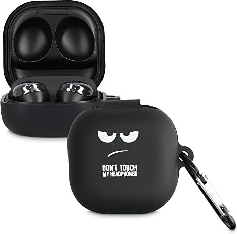 kwmobile Custodia per Samsung Galaxy Buds 2 Pro/Buds 2 / Buds Live Cover Protezione Resistente per Auricolari Wireless in Silicone Antigraffio Don't touch my Headphones