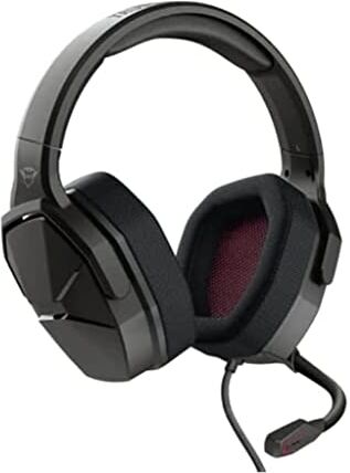 Trust Cuffie GXT 4371 Ward con Microfono Ripiegabile, per PS4, PS5, PC, Xbox Series X, Xbox One, Nintendo Switch, Altoparlanti da 50mm, Filo, Over Ear, Padiglioni in Tessuto Traspirante, Nero, one size