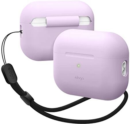 elago Cover Silicone Compatibile con Apple AirPods Pro 2a Generazione Custodia Case (2022), Laccetto da Polso Incluso, Custodia Protettiva, LED Anteriore Visibile, Supporta Ricarica Wireless (Lavanda)