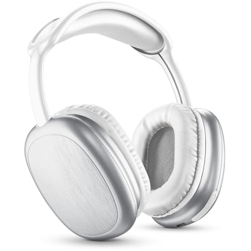 Music Sound Cuffie Bluetooth MAXI2   Cuffie Wireless Around Ear Bluetooth 5.0 Play Time 22h Charging Time 1,5h Microfono Integrato Comandi sul Padiglione e Archetto Regolabile, Colore Bianco