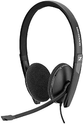 Sennheiser PC 3.2 Chat Microfono con Cancellazione del Rumore, Gioco Casual Leggero, Disegno Minimalista, Controllo Chiamate, Microfono Pieghevole, Jack da 3.5 mm, Connettività a 3 Poli