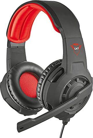 Trust GXT 310 Cuffie da Gaming, Stereo, Nero/Rosso