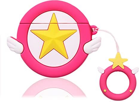 Funwaretech Cover AirPods 2 & 1 Generazione Custodia AirPods 2 1 Divertenti Silicone,3D Cartoni Animati AirPod 2 & 1[Antiurto & Supporto Ricarica Wireless]-Sailor Moon(Red)