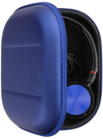 GEEKRIA Shield Custodia per Cuffie Compatibile con Sony MDR-ZX600, MDR-ZX330BT, MDR-ZX300, MDR-ZX110 Custodia, Borsa da Viaggio Rigida di Ricambio con Avvolgicavo (Blu)