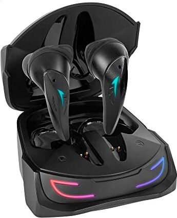 Mars Gaming MHI-ULTRA Black, Cuffie Wireless TWS, RGB Flow, Bluetooth 5.3, Tripla Cancellazione Del Rumore, Durata Della Batteria 24 Ore