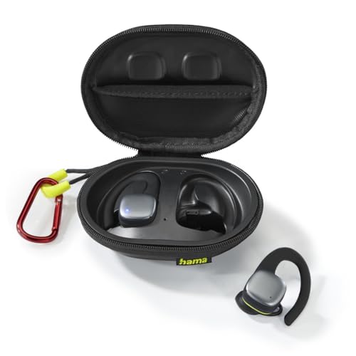 Hama Cuffie Bluetooth® Spirit Athletics, True Wireless, archetto per orecchie, nero/giallo
