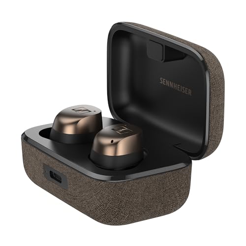 Sennheiser MOMENTUM True Wireless 4 (Nuovo 2024) Smart Earbuds con Bluetooth 5.4, suono cristallino, design confortevole, durata della batteria di 30 ore e Adaptive ANC Nero Rame